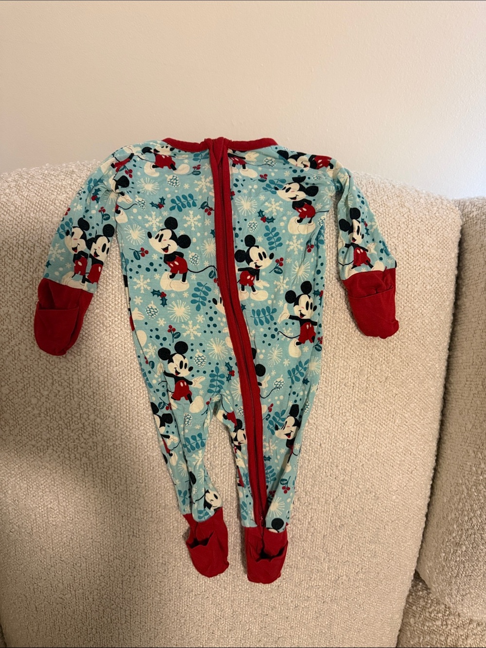 Little Sleepies holiday mickey mouse zippy